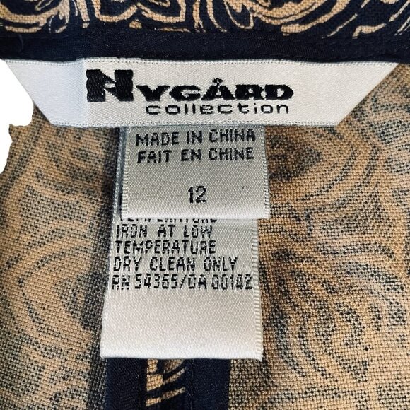 Nygard Collection Womens Silk Blend Wide Leg Floral Pants SZ 12 Boho Chic Retro - Picture 3 of 12